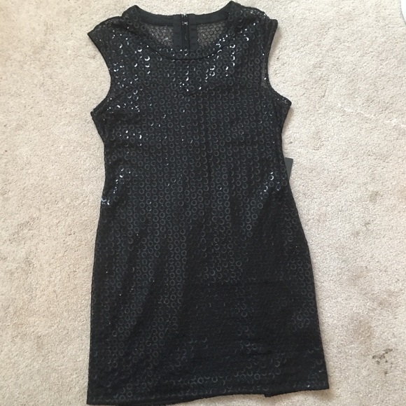 Express Dresses & Skirts - Express Black Sequined cocktail dress size Large